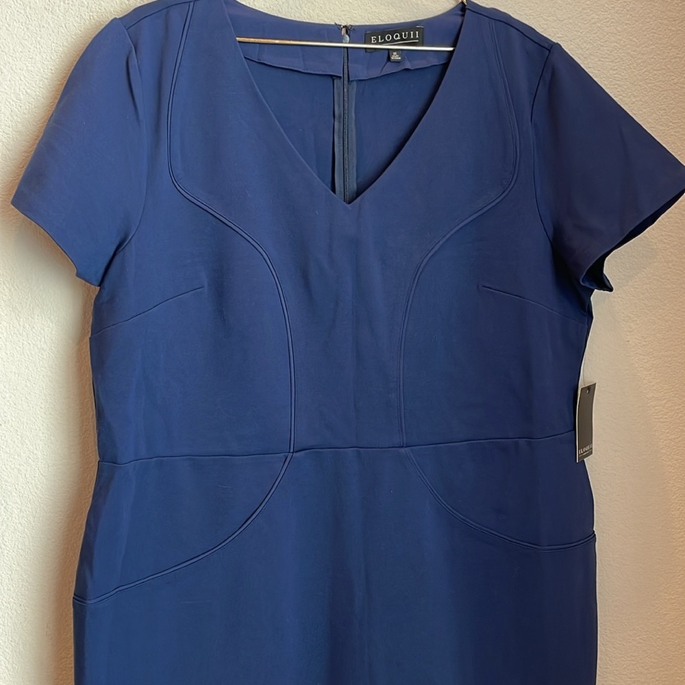 NWT Eloquii Jersey Knit Shift Dress Size 22 - Picture 6 of 9